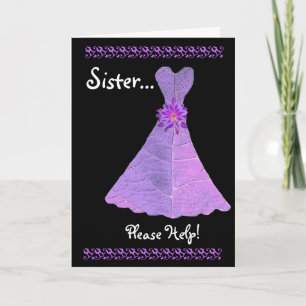 SOEUR Maid of Honor Invitation PURPLE Gown