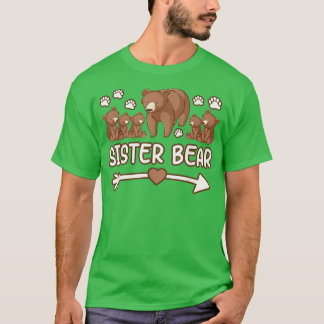 soeur ours 5 tshirt bébé pour femmes, ours soeur s