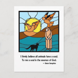Sœur Seraphim Vitrail - Carte postale