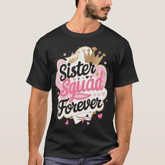 Soeur Squad - Soeur T-Shirt mignonne et branchée (Devant)