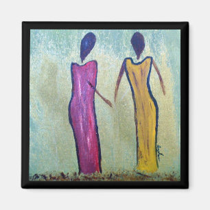 Soeurs - aimant africain d'art de femmes