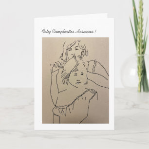 Soeurs Bonne Carte Anniversaire