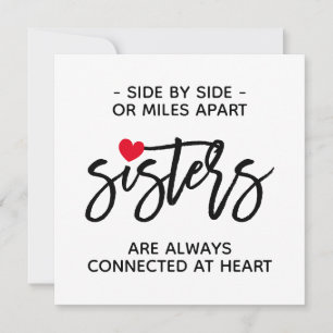 Soeurs Côté Par Côté Connectées À La Carte Coeur