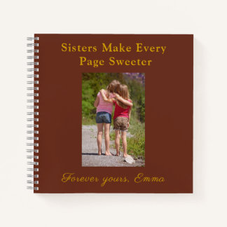 Sœurs pour toujours - Cahier personnalisé avec pho