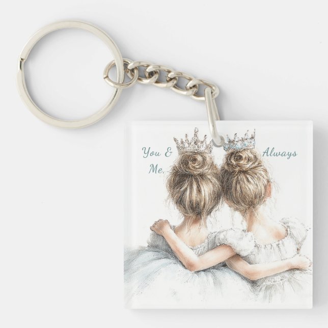 Soeurs pour toujours Porte - clé - Pastel Big & Li (Devant)