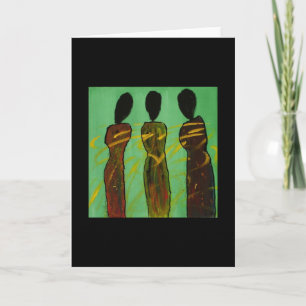 Soeurs symbiotiques II - Carte d'art ethnique vier