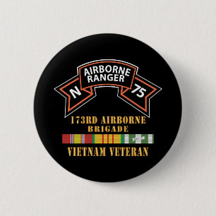SOF - N Company Scroll - 173rd Airborne Brigade - 2 Inch Round Button