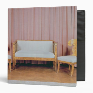 Sofa and two chairs, Karelian birch, 1810-20 Binder