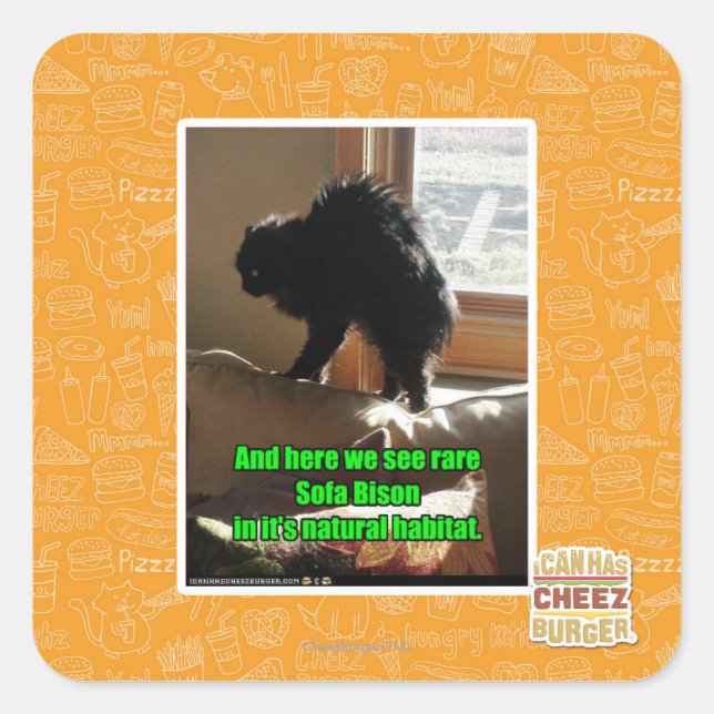 Sofa Bison Square Sticker (Front)