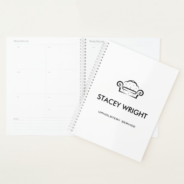 Sofa black silhouette upholstery white planner (Display)