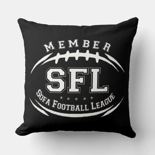 Sofa Football League Throw Pillow (Front)