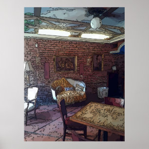 Sofa in French Quarter Poster