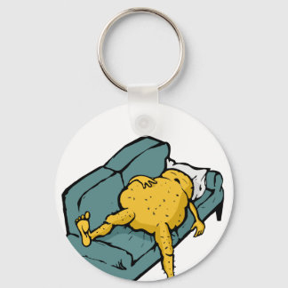 sofa potato keychain
