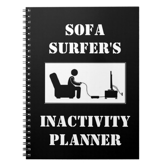 Sofa Surfer's Inactivity Planner Notebook (Front)