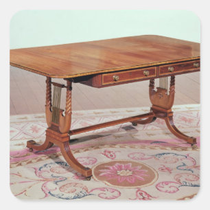 Sofa table with harp legs by Thomas Square Sticker