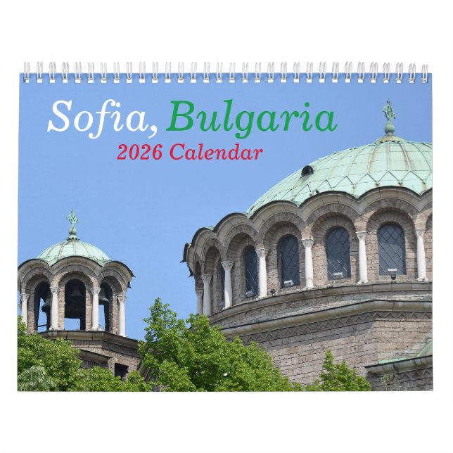Sofia Bulgaria 2026 Calendar (Cover)