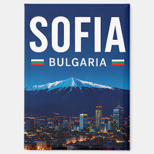 🧲 Sofia Bulgaria Night City Vacation Memory 🌃 Magnet