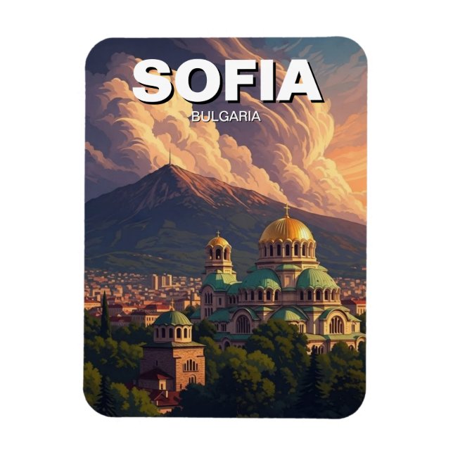 Sofia Bulgaria Travel Magnet (Vertical)