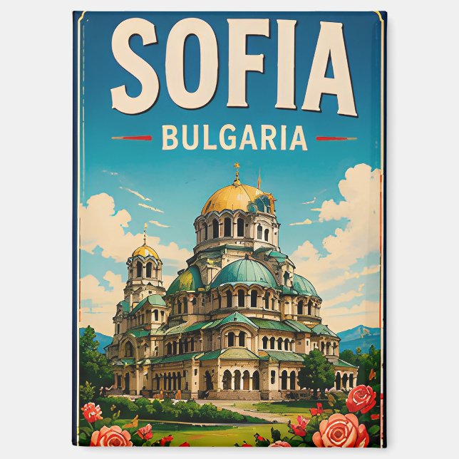 🧲 Sofia Bulgaria Travel Memory 🌃 Magnet (Front)