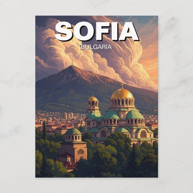 Sofia Bulgaria Travel Postcard (Front)