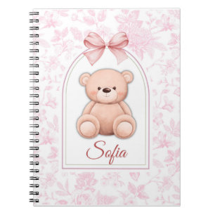 Sofia   Custom Pink Teddy Bear Nursery Design  Notebook