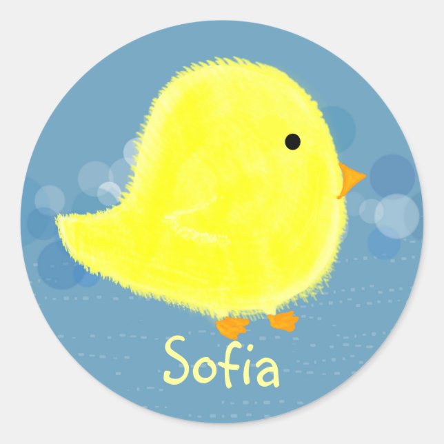 Sofia Cute Personalized Easter Stickers (Front)