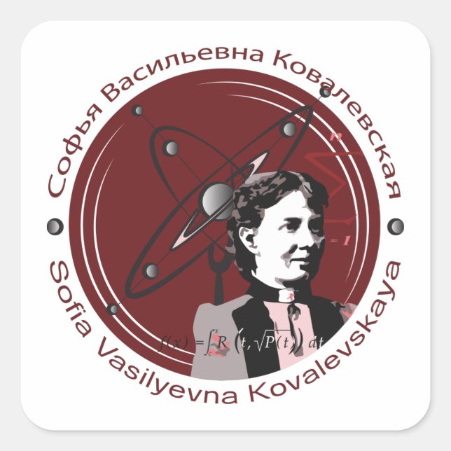 Sofia Kovalevskaya Square Sticker (Front)