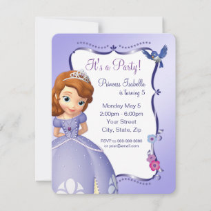 Sofia la première invitation d'anniversaire