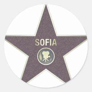 SOFIA-MOVIE-STAR CLASSIC ROUND STICKER