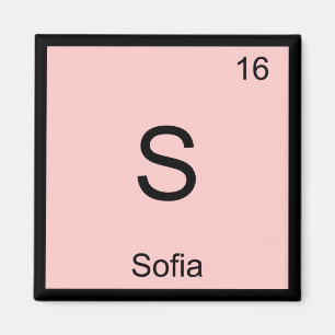 Sofia Name Chemistry Element Periodic Table Magnet