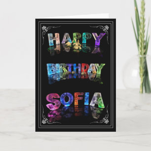 Sofia - Name in Lights greeting card (Photo)