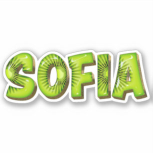 Sofia Name Kiwi Design Autocollants