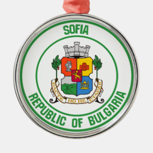 Sofia Round Emblem Metal Ornament
