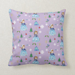 Sofia the First   Sofia's Snowflake Gown Throw Pillow