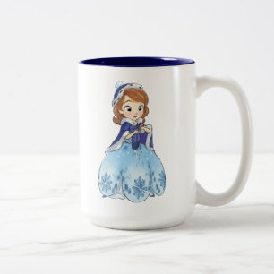 Sofia the First   Sofia's Snowflake Gown Two-Tone Coffee Mug
