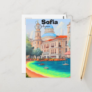 Sofia Travel Poster Sofia Poster Wall Art Bulgaria Postcard