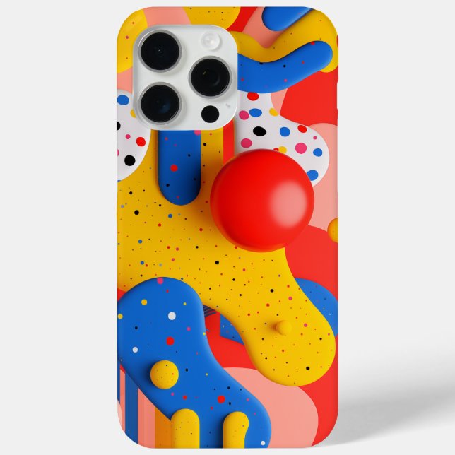 Soft 3D forms in primary colours Case-Mate iPhone Case (Back)