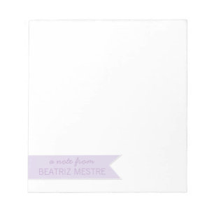Soft A Note From Personalized Notepads Banner