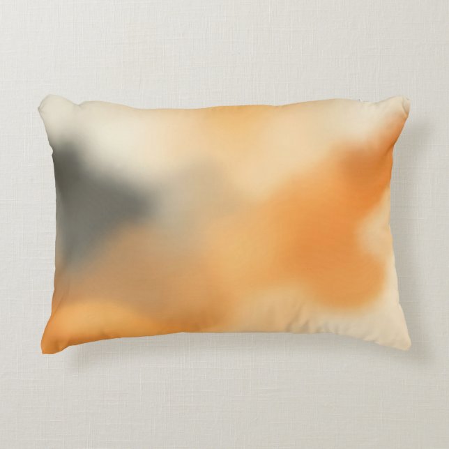 Soft Abstract Glow Blurry Art Accent Pillow (Front)