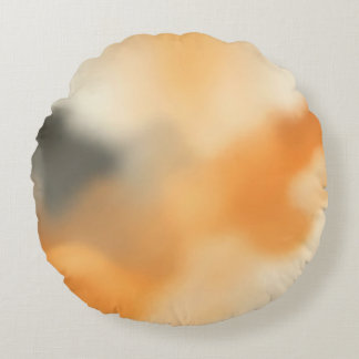 Soft Abstract Glow Blurry Art Round Pillow