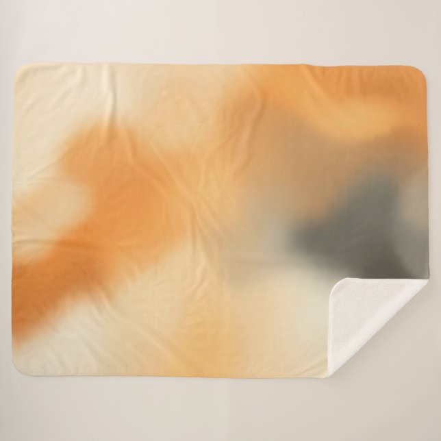 Soft Abstract Glow Blurry Art Sherpa Blanket (Front (Horizontal))