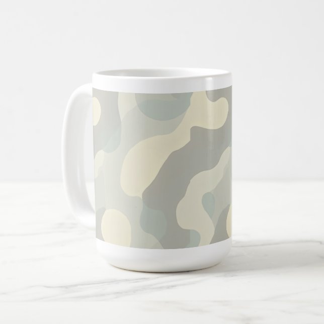 Soft abstract waves Mug, 15 oz Coffee Mug (Front Left)