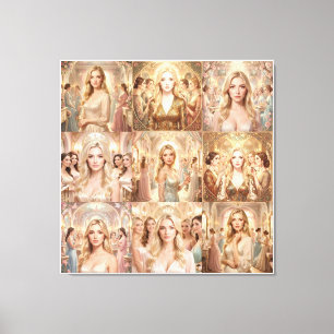 Soft Aesthetic Circular Masterpiece Canvas Print