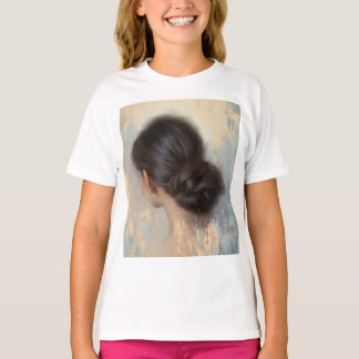 Soft Aesthetic Woman Hair Bun T-Shirt
