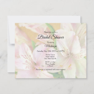 Soft Alstromeria Painting Invitation