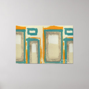 Soft And Bold Rothko Inspired Vertical Abstract Canvas Print