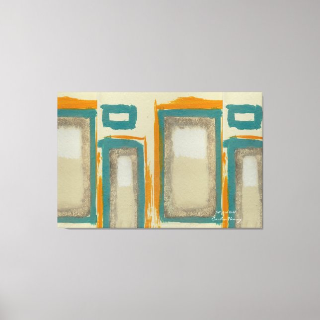 Soft And Bold Rothko Inspired Vertical Abstract Canvas Print (Front)