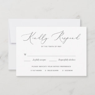 Soft and Elegant Wedding RSVP card