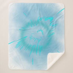 Soft and harmonious lines sherpa blanket