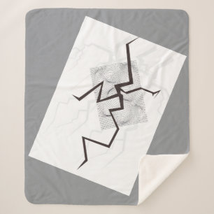 Soft and harmonious lines sherpa blanket